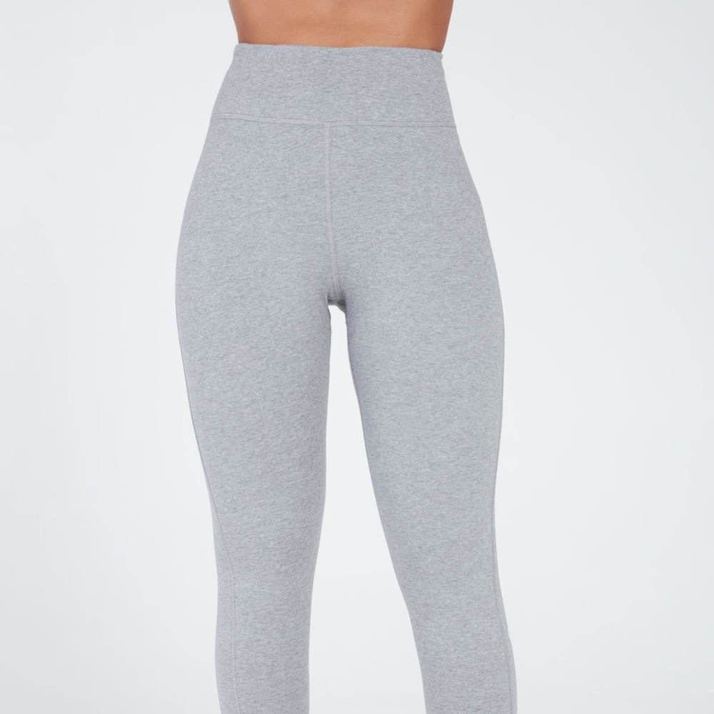 NEW Satva Dove Gray/Pink Organic Cotton Aura Colorblock Leggings XL
